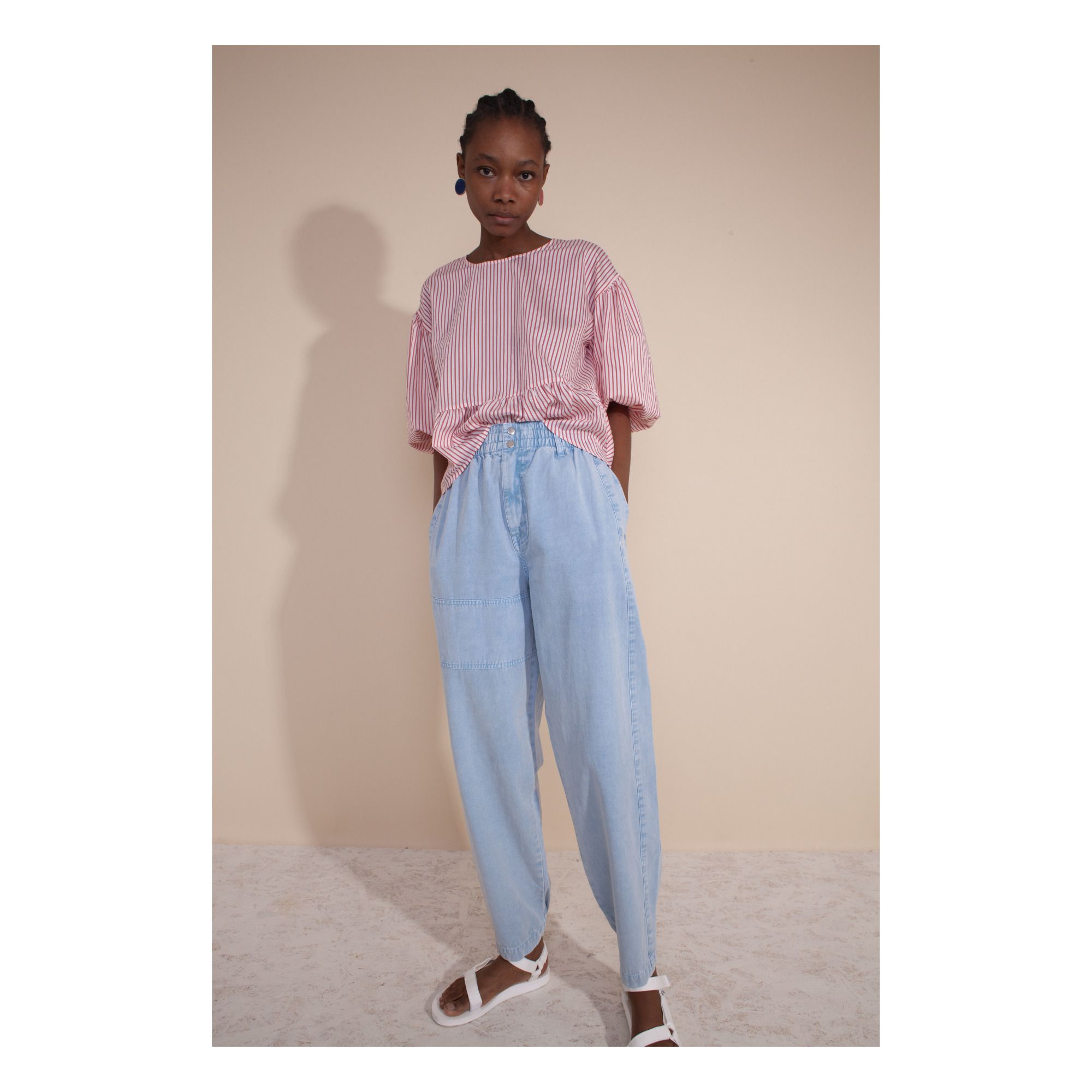 Colin Paperbag Jeans Light Blue LF Markey Fashion Adult