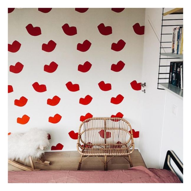 Mouth Wallpaper - Mathilde Cabanas x Bonjourgeorges Red