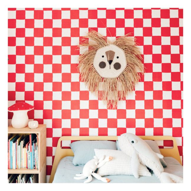 Checkered Wallpaper - Mathilde Cabanas x Bonjourgeorges | Red