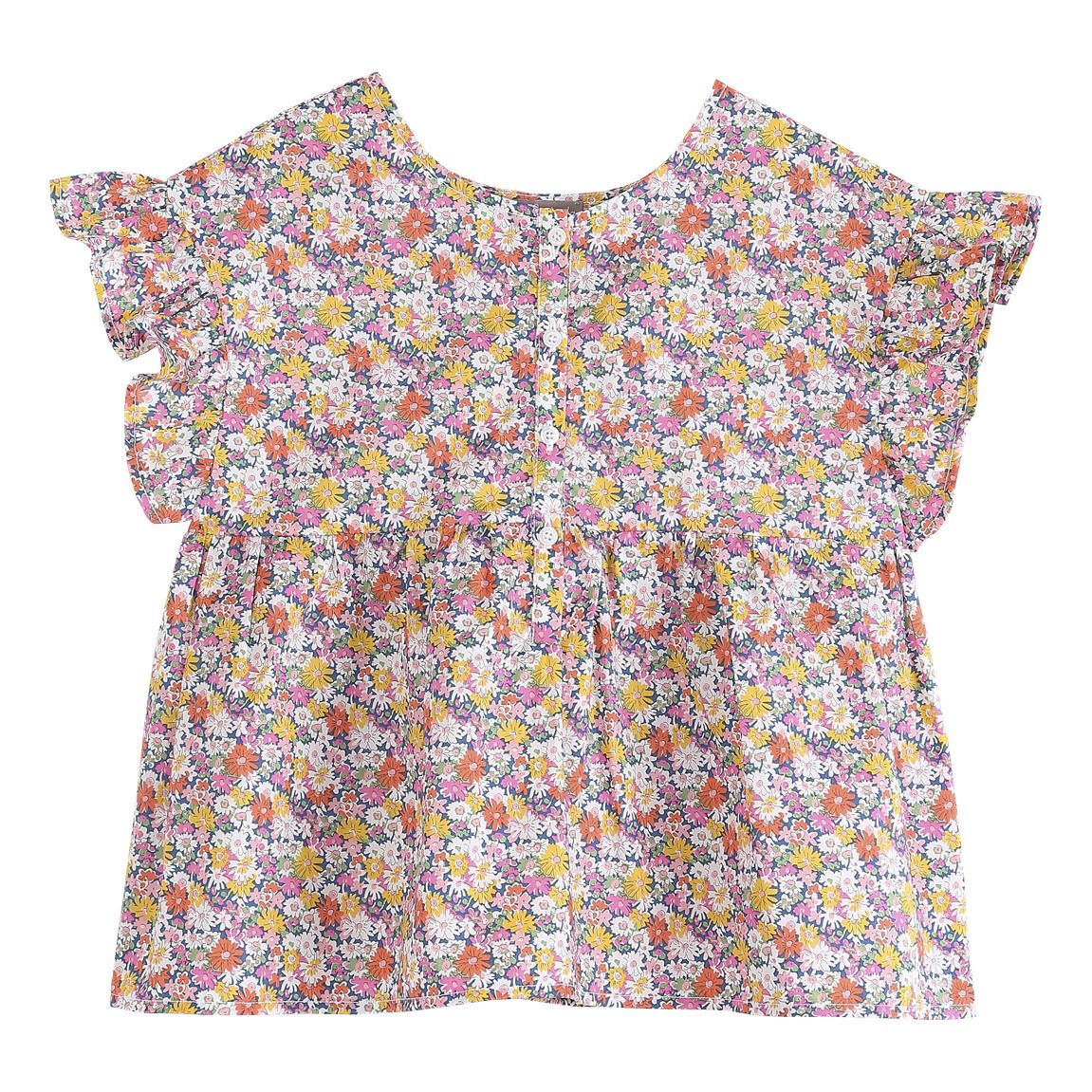 Emile et Ida - Blouse Liberty - Fille - Rose