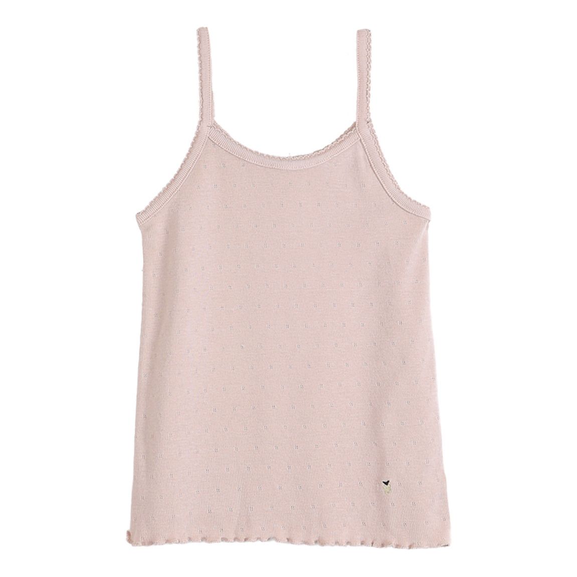Emile et Ida - Débardeur Coton Bio Côtelé - Fille - Rose pâle
