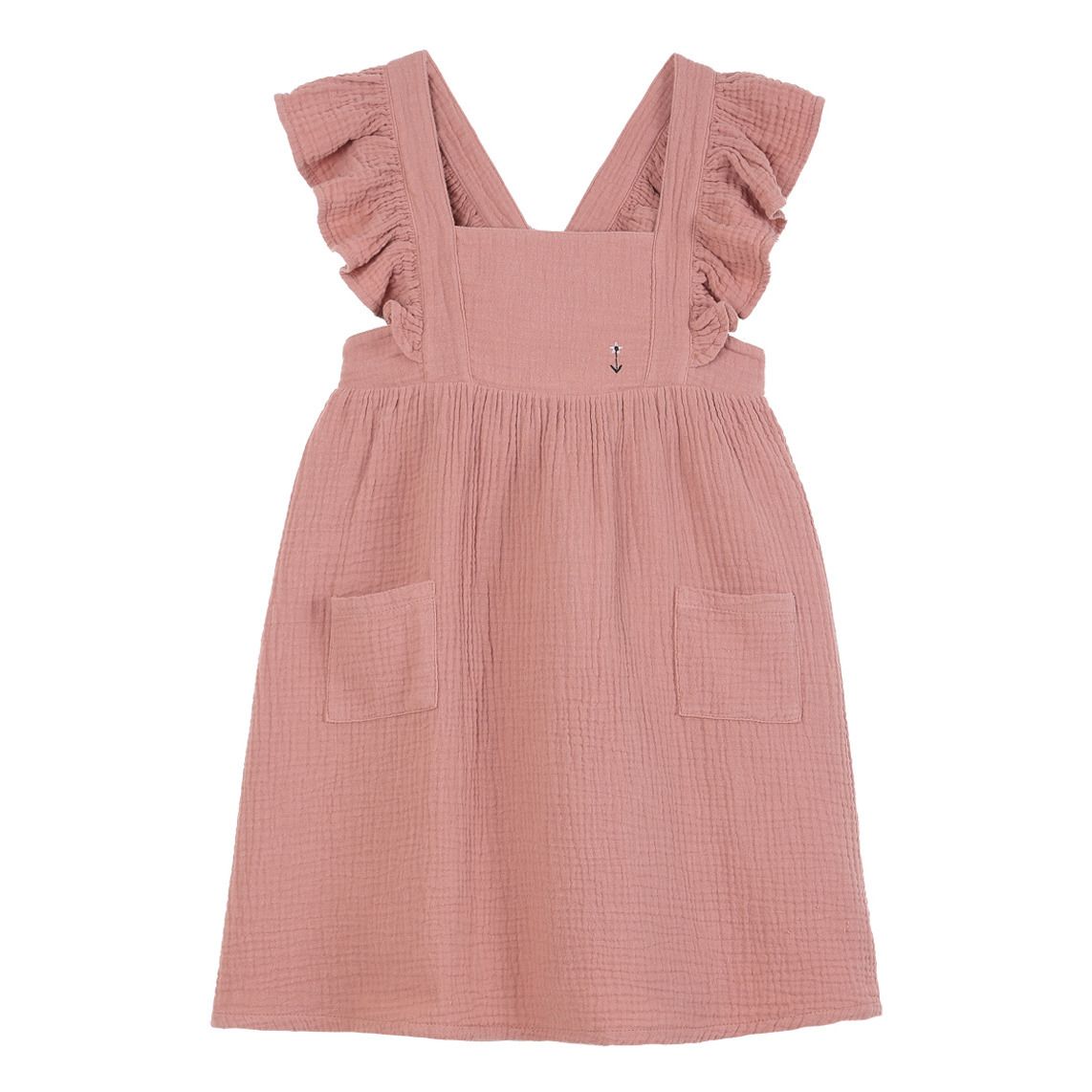 Emile et Ida - Robe Gaze de Coton - Fille - Vieux Rose