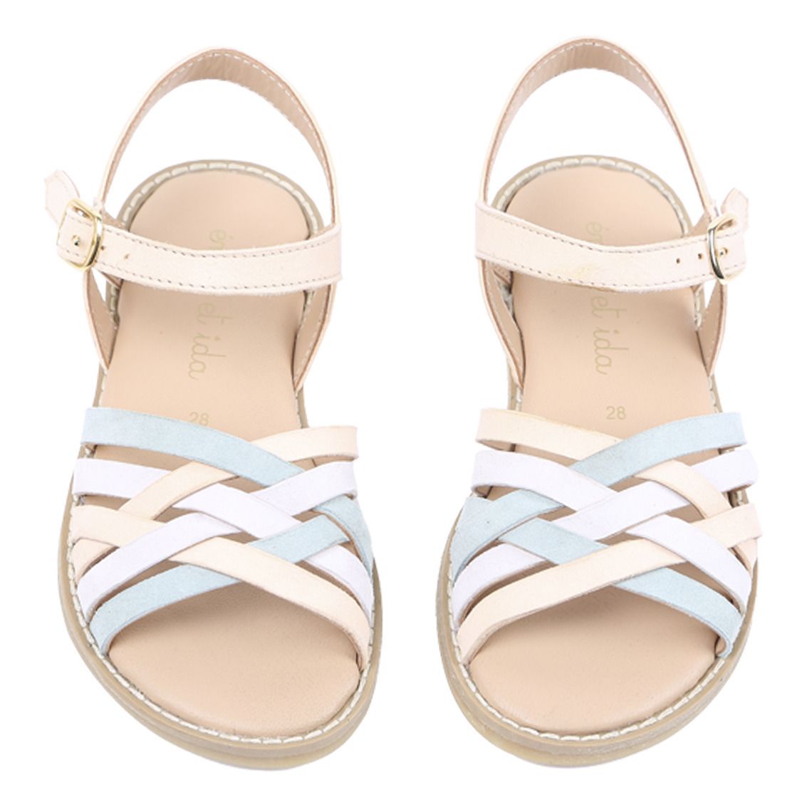 Emile et Ida - Sandales Tressées - Fille - Ecru