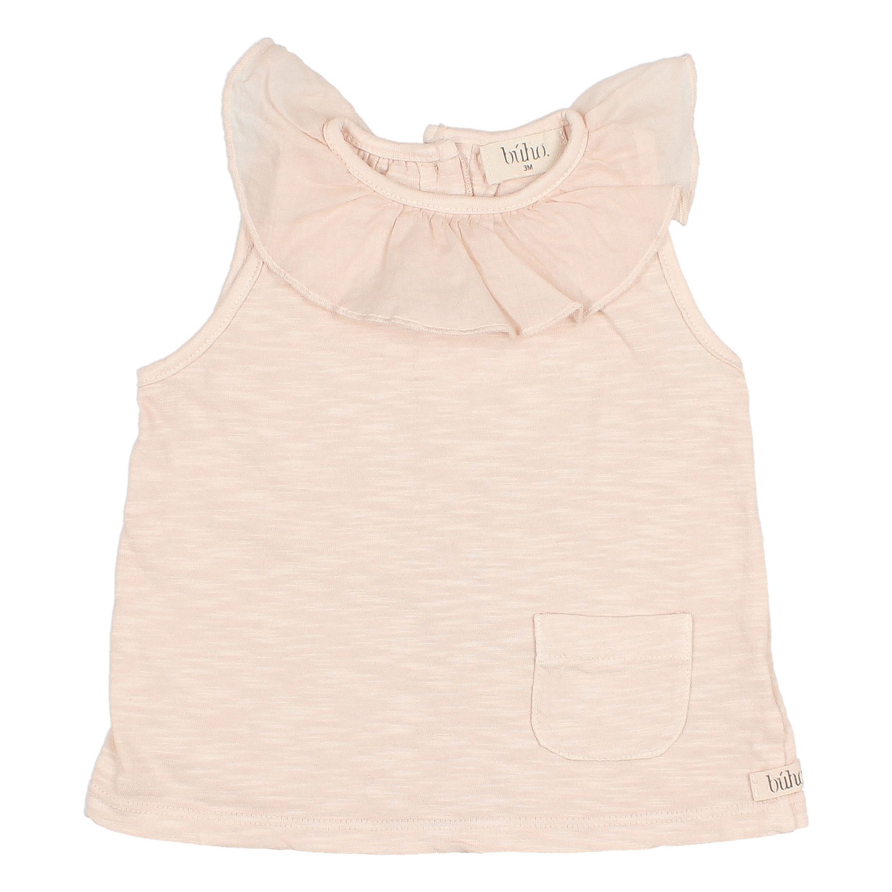 Buho - Top Coton Bio - Fille - Rose poudré