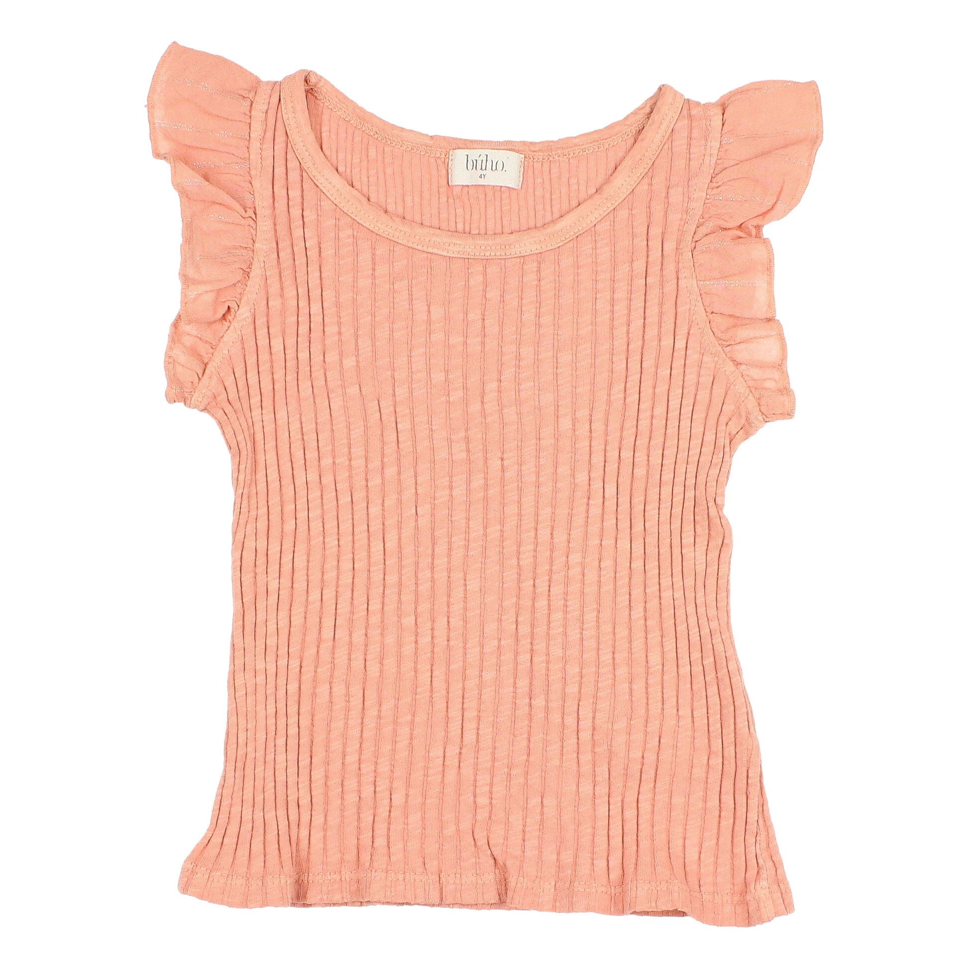 Buho - Top Coton Bio Côtelé - Fille - Rose