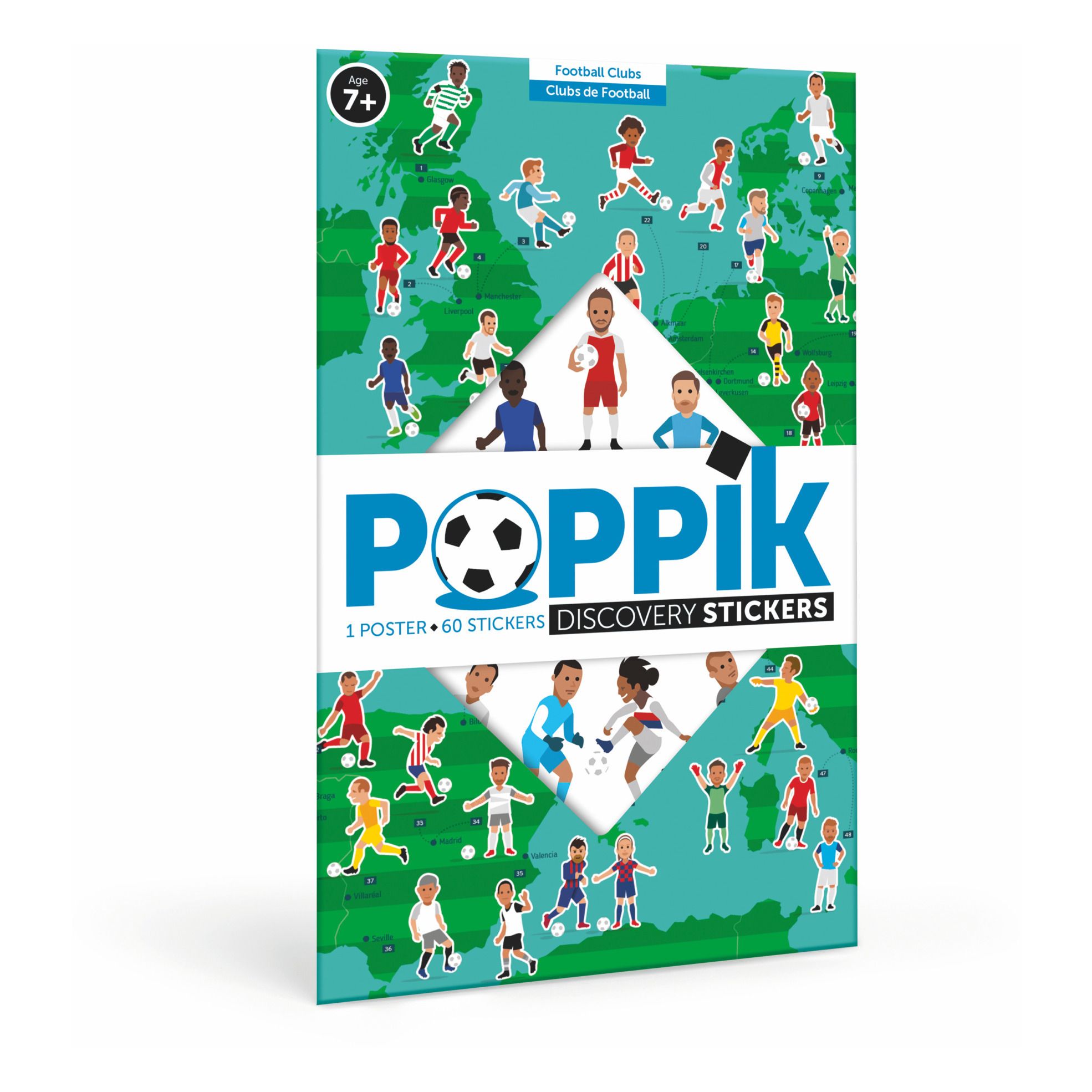 Poppik - Poster sticker Football - Multicolore