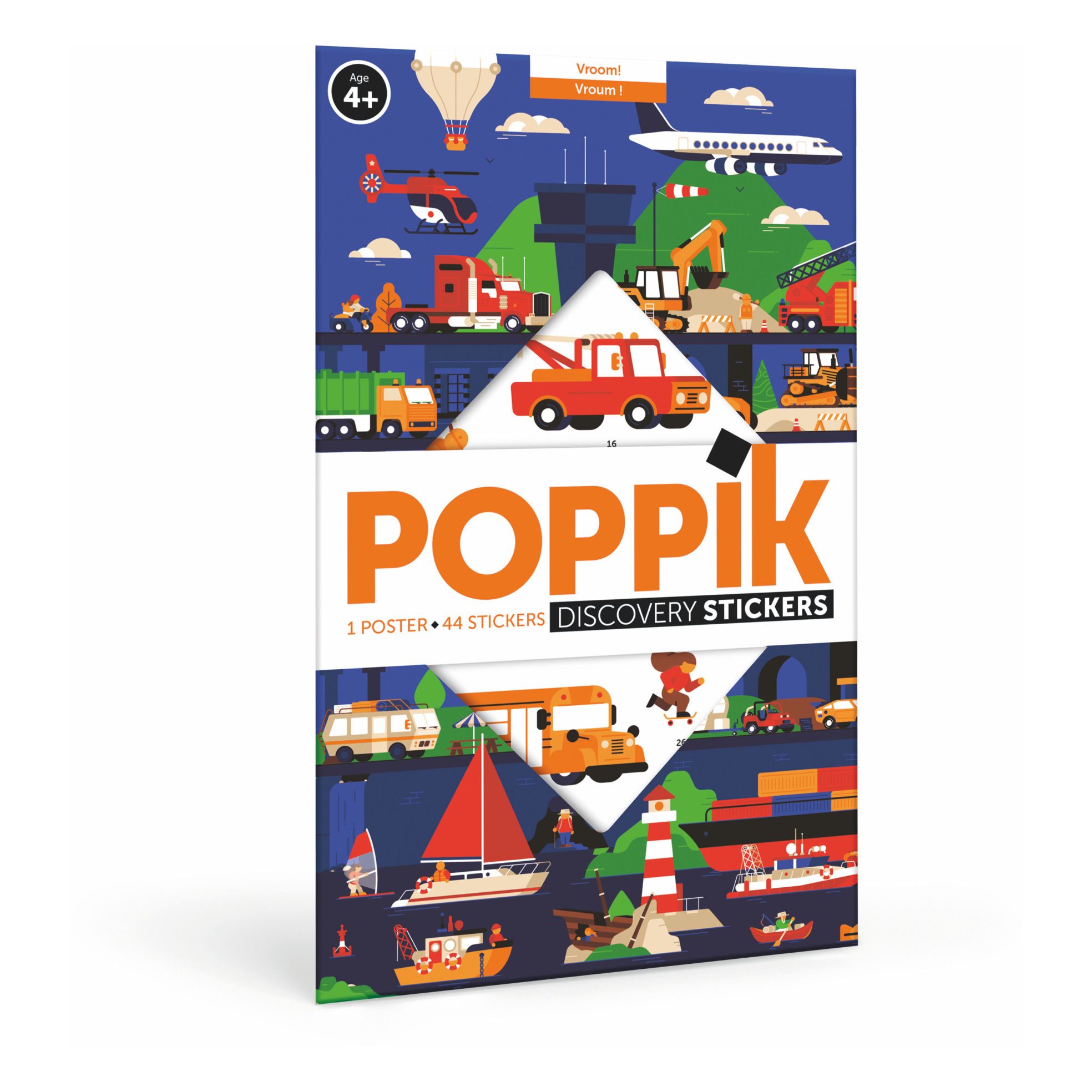 Poppik - Poster sticker Vroom - Multicolore