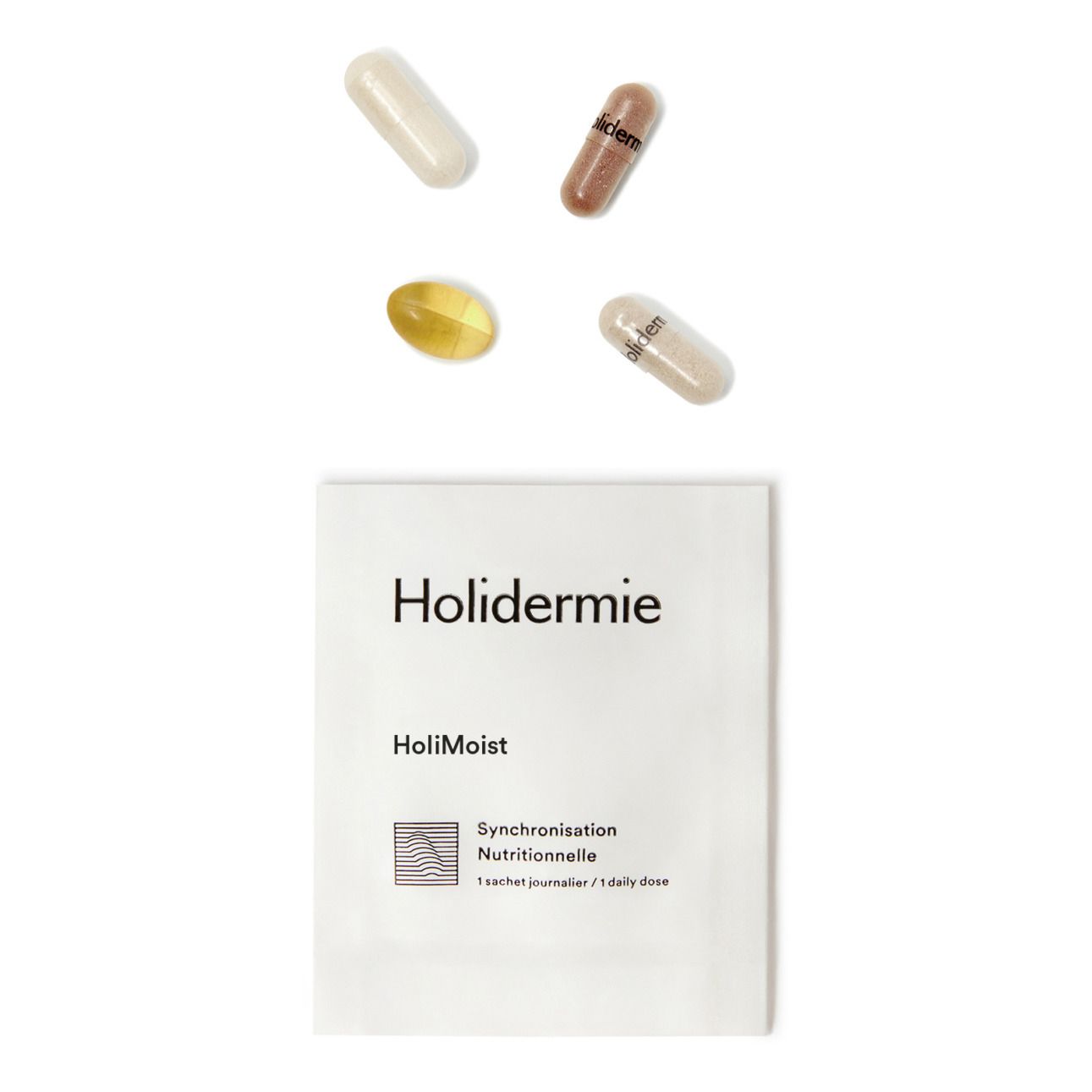Holidermie - Compléments alimentaires HoliMoist hydratation - 30 sachets - Blanc