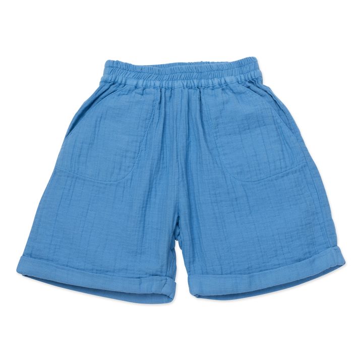 Shorts Rambo de gasa de algodón  | Azul- Imagen del producto n°0