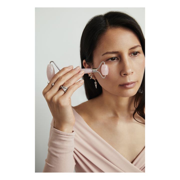 DuoRoller facial de cuarzo rosa- Imagen del producto n°2