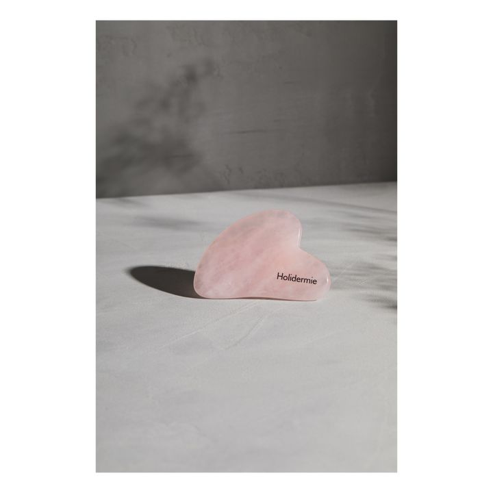 Gua sha per il viso in quarzo rosa- Immagine del prodotto n°1