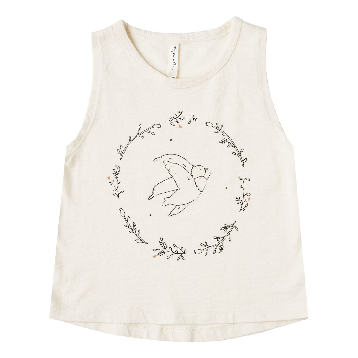 Rylee + Cru - Débardeur Oiseau - Fille - Blanc cassé
