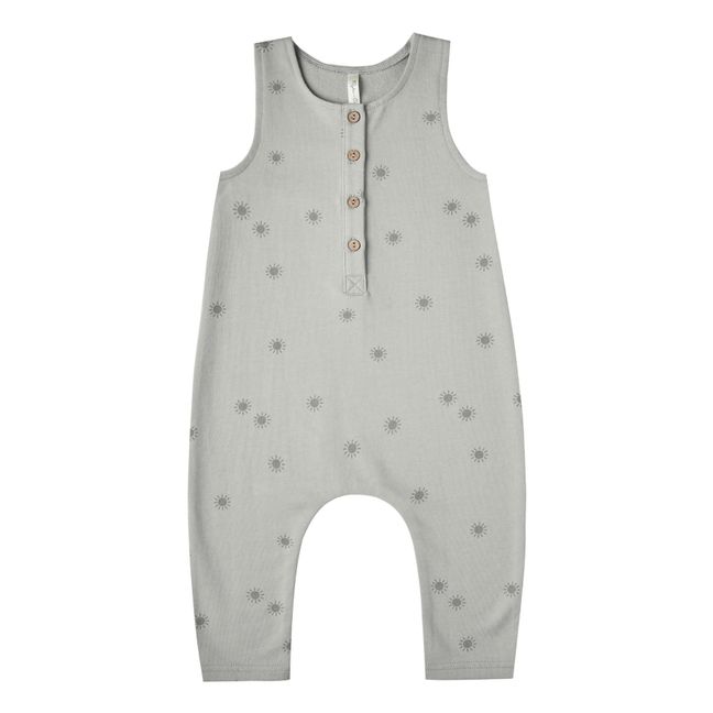 Terry Buttoned Sun Jumpsuit  Grey