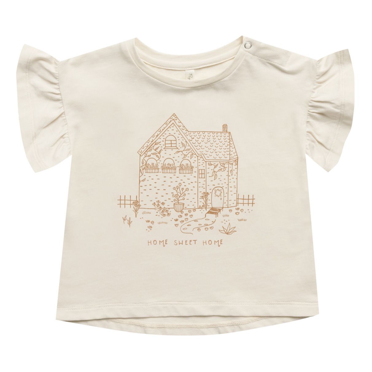 Rylee + Cru - T-Shirt Flutter Maison - Fille - Blanc cassé