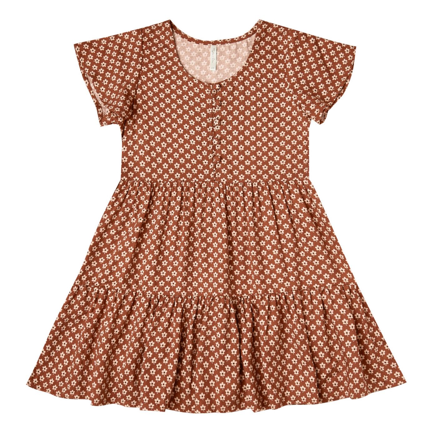 Rylee + Cru - Robe Dolly Fleurs - Fille - Ocre