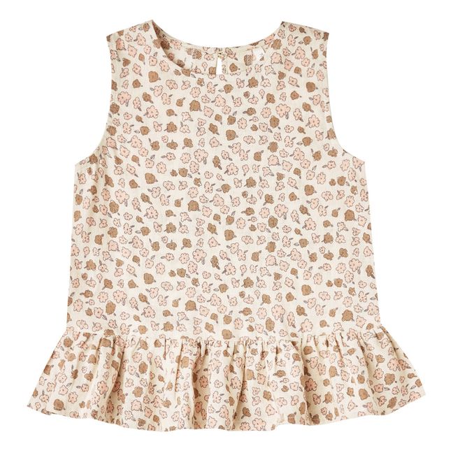 Carrie Floral Top  Pale pink