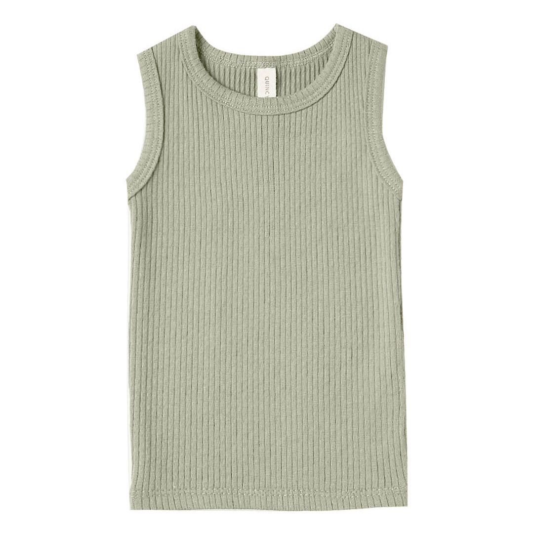 Quincy Mae - Débardeur Côtelé Coton Bio - Fille - Vert