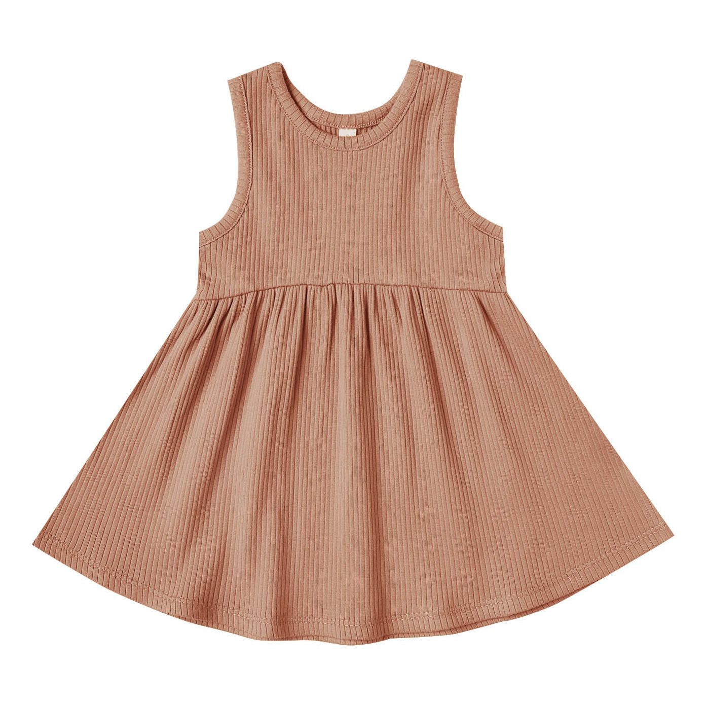 Quincy Mae - Robe Côtelé Coton Bio - Fille - Terracotta