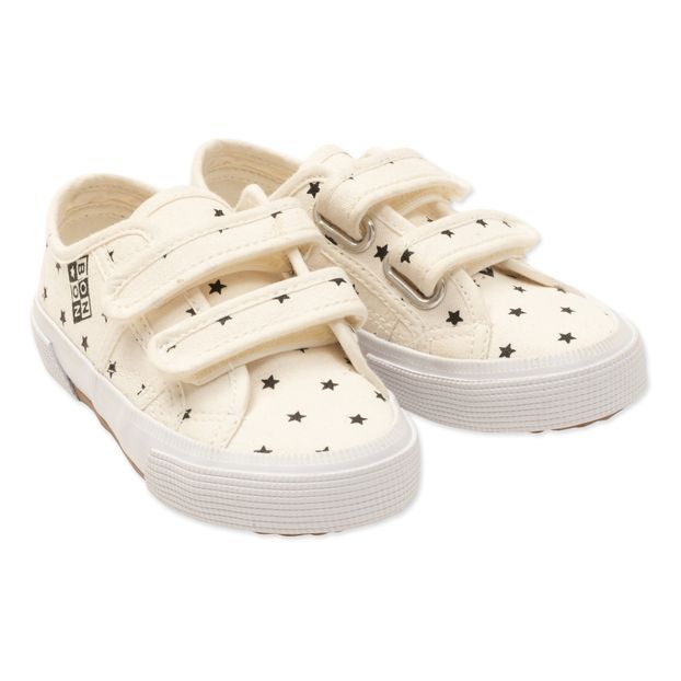 Baskets Toile Ecru Bonton Chaussure Adolescent Bebe Enfant