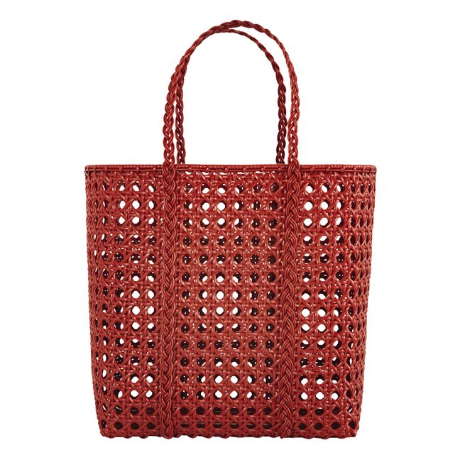Jolene Plastic Recycled Large Bag  | Cherry red