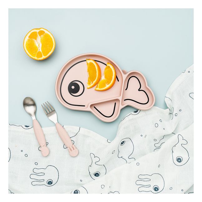 Sea Friends Spoon and Fork Pale pink
