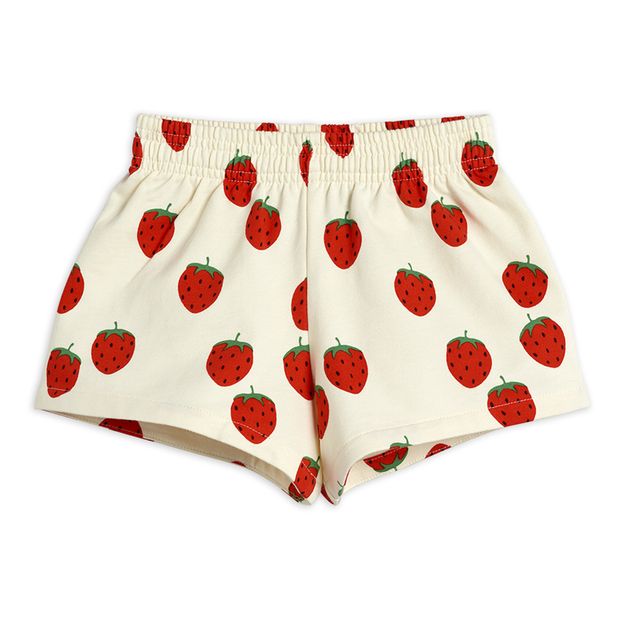 Organic Cotton Strawberry Shorts Cream Mini Rodini Fashion Baby