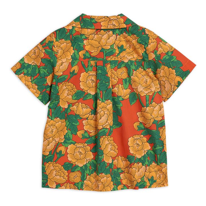 Camisa Peonías algodón orgánico Rojo- Imagen del producto n°1