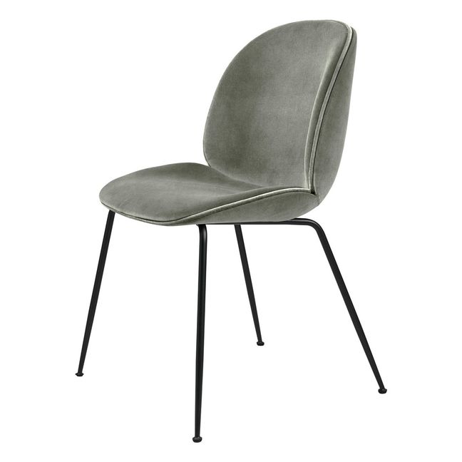 Beetle Chair Upholstered in Eros Velvet, Black Base - GamFratesi  | Sage