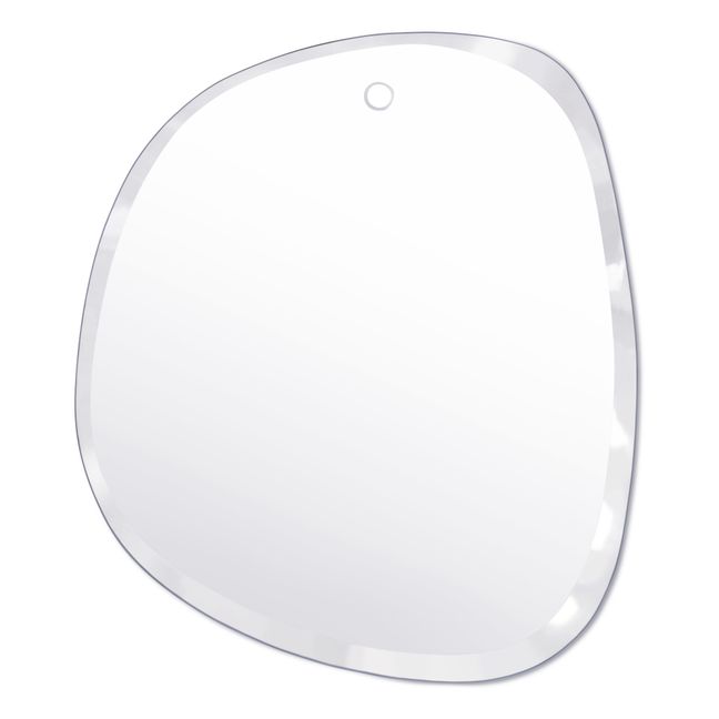 Specchio smussato extra piatto - forma casuale rotonda 46x55 cm