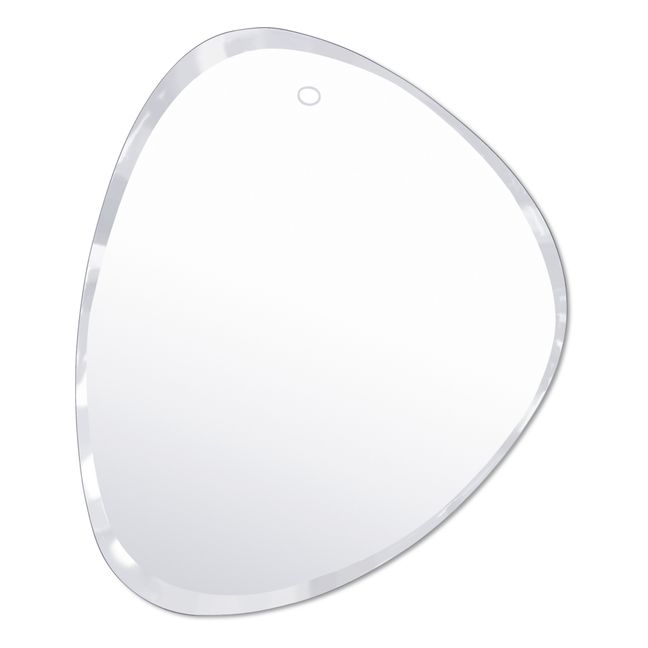 Extra flacher, abgeschrägter Spiegel - runde Zufallsform 50,5x62 cm