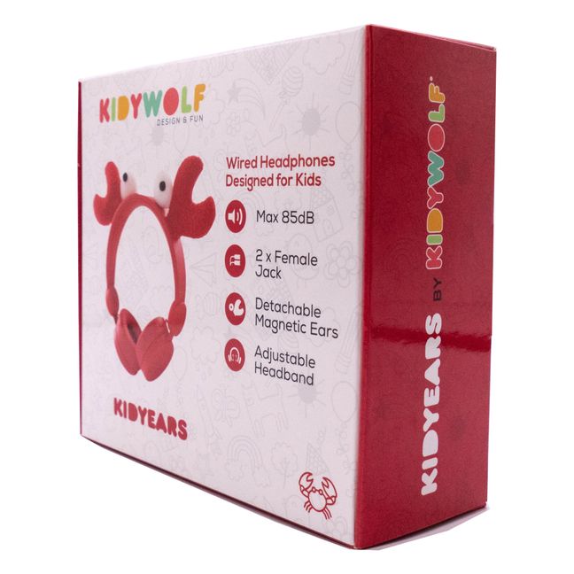 Auriculares con cable infantiles Cangrejo | Rojo