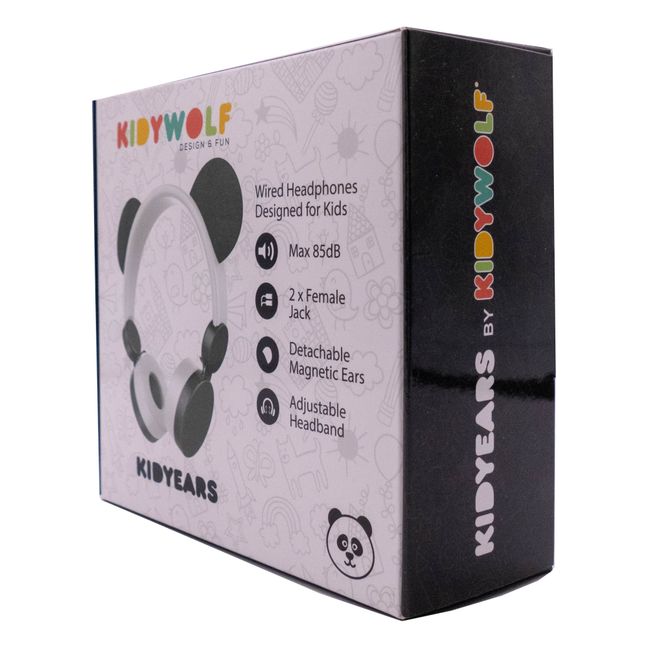 Casque audio filaire enfant Panda | Blanc