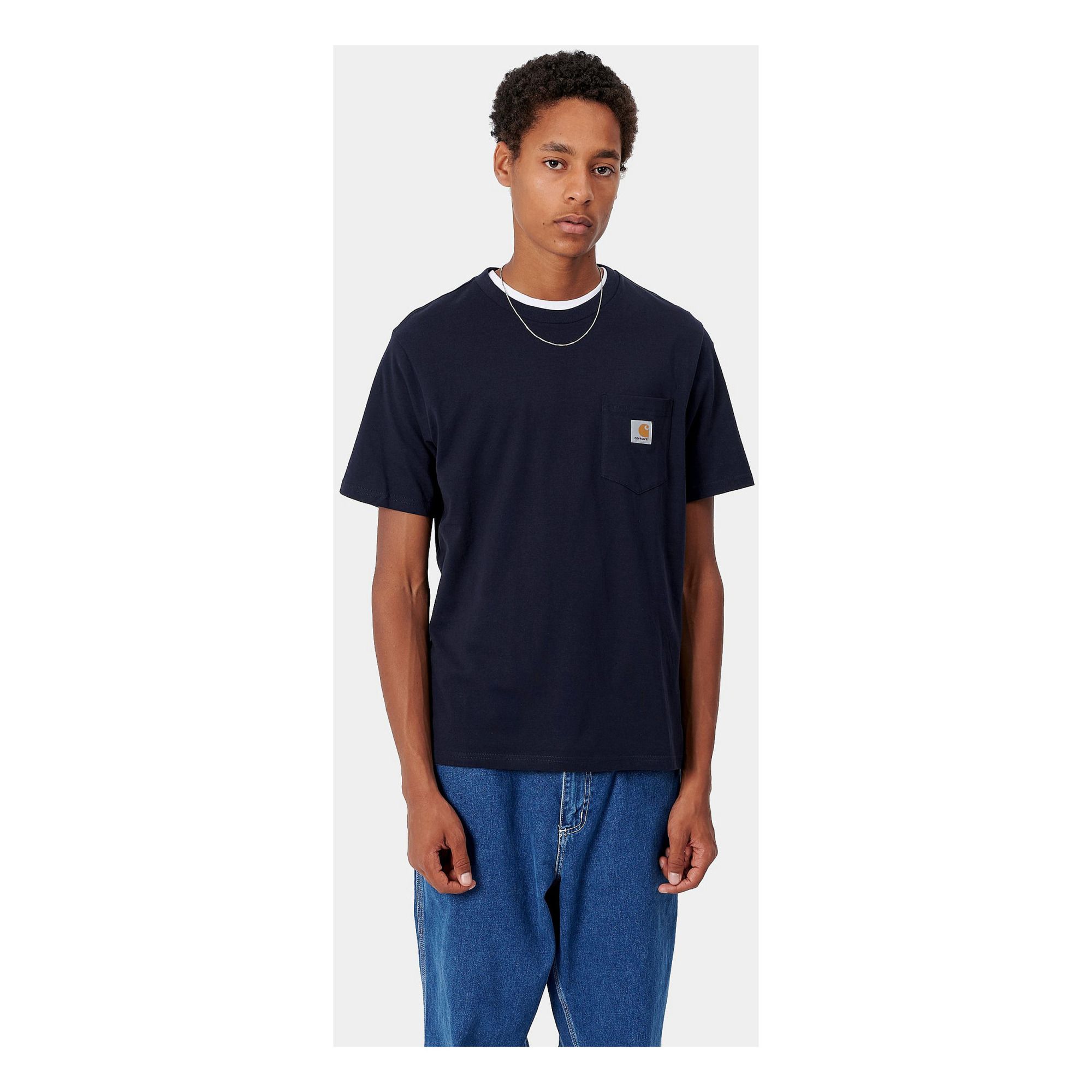 Camiseta Pocket Ligera Azul Marino- Imagen del producto n°1