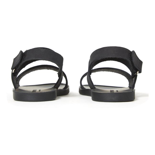 Sandali con doppio cinturino antigraffio | Nero