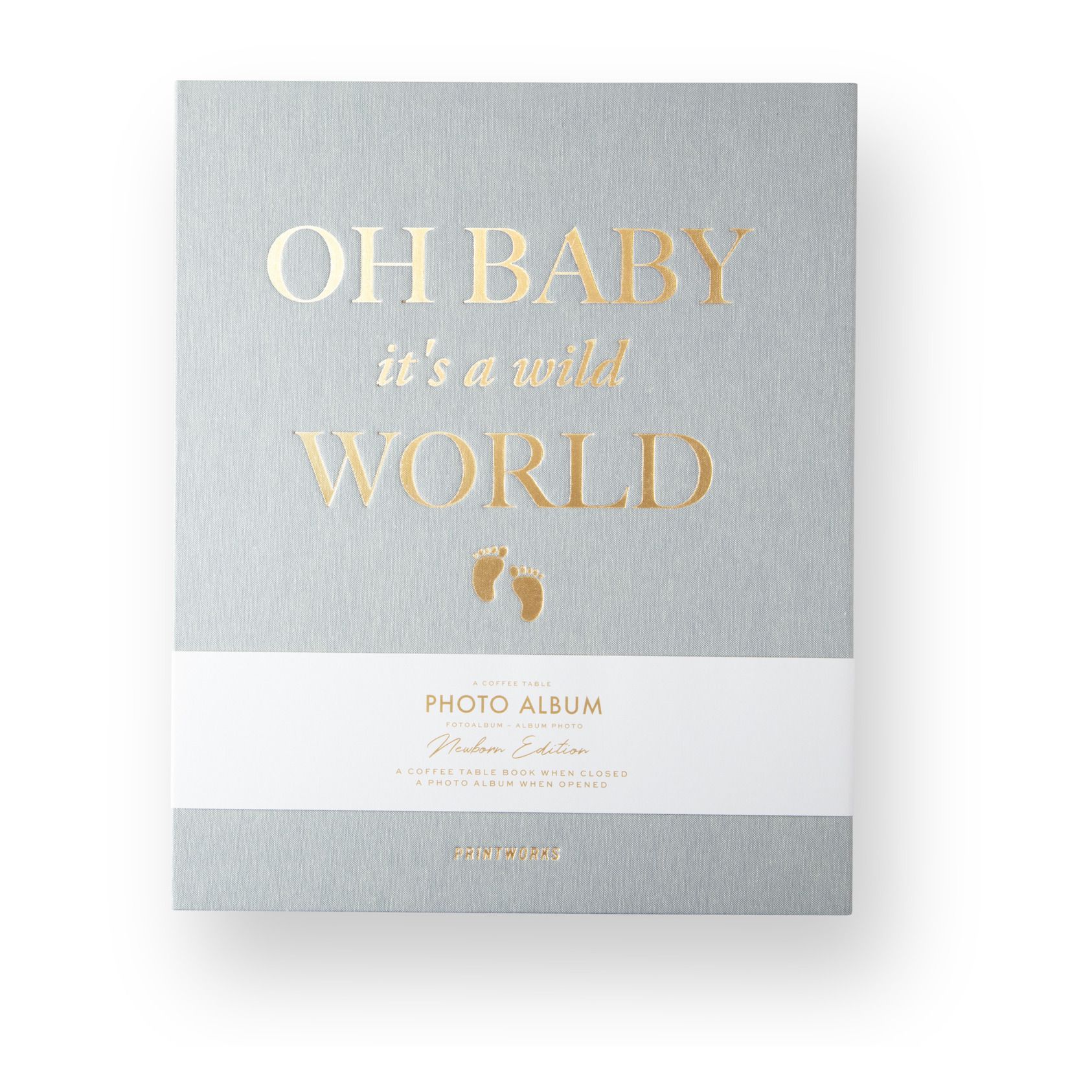 "PrintWorks - Album Photo Baby It's a Wild World Gris" Gris unisex