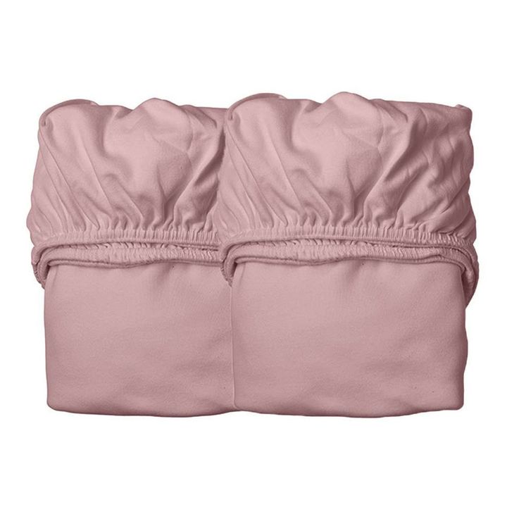 Fitted Sheets in Organic Cotton - Set of 2 | Pale pink- Product image n°0