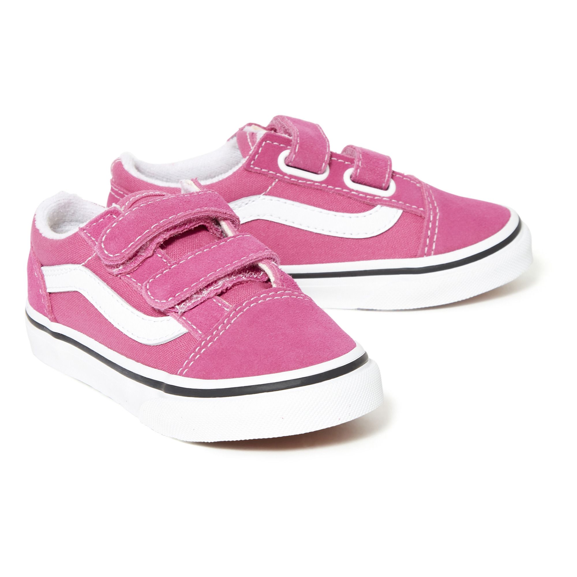 Skool Velcro Plain Sneakers Fuchsia Vans Shoes Baby, - Smallable