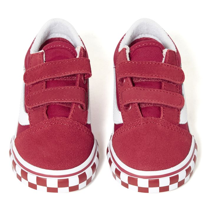 Old Skool Velcro Trainers Dark red Vans Shoes Baby , Children