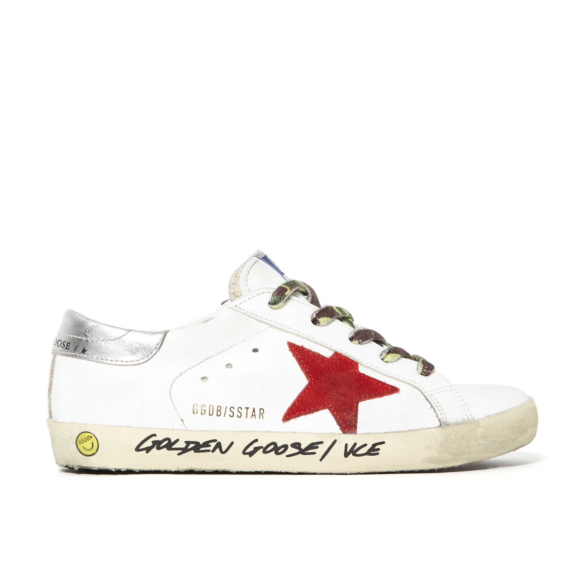 red golden goose shoes