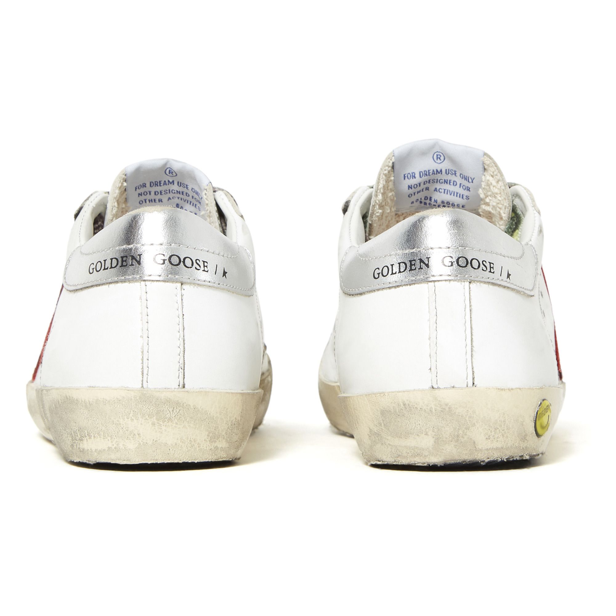 Superstar leather sneakers on sale with metallic back