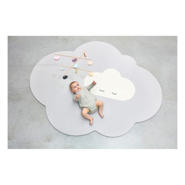 Tapis de jeu pliable Nuage | Gris perle
