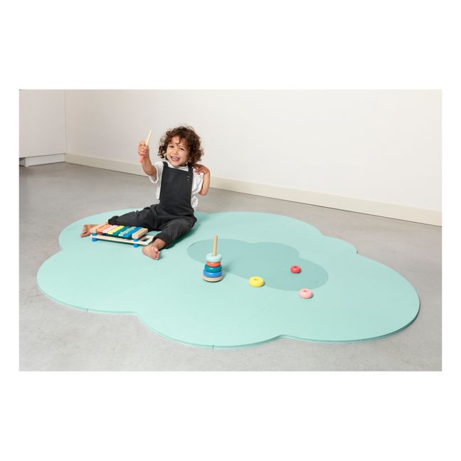 Tapis de jeu pliable Nuage | Vert Menthe