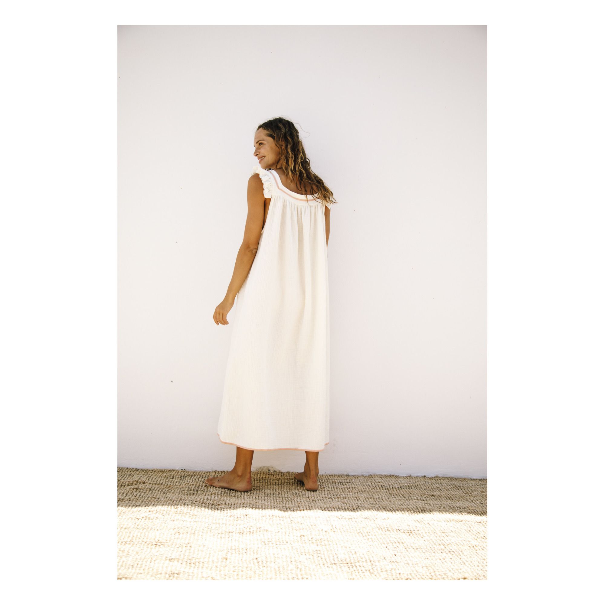 Organic Cotton Nightgown Women's Collection Ecru Liilu