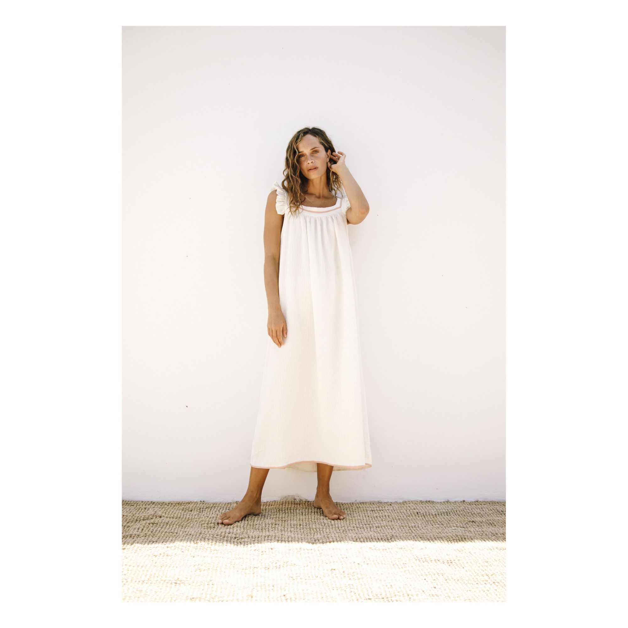 Organic Cotton Nightgown Women's Collection Ecru Liilu