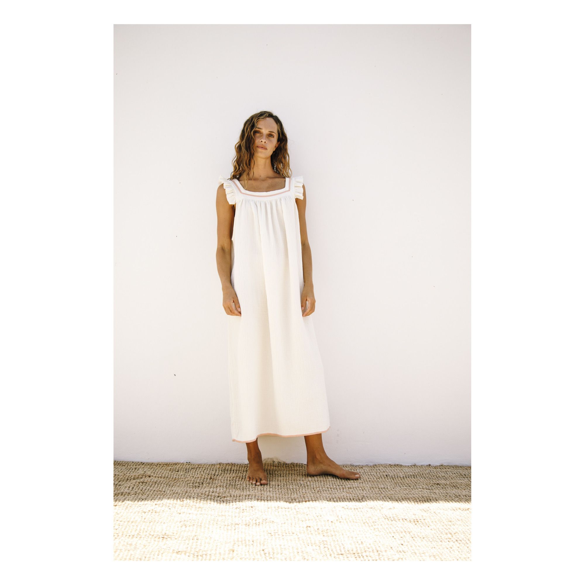 Organic Cotton Nightgown Women's Collection Ecru Liilu