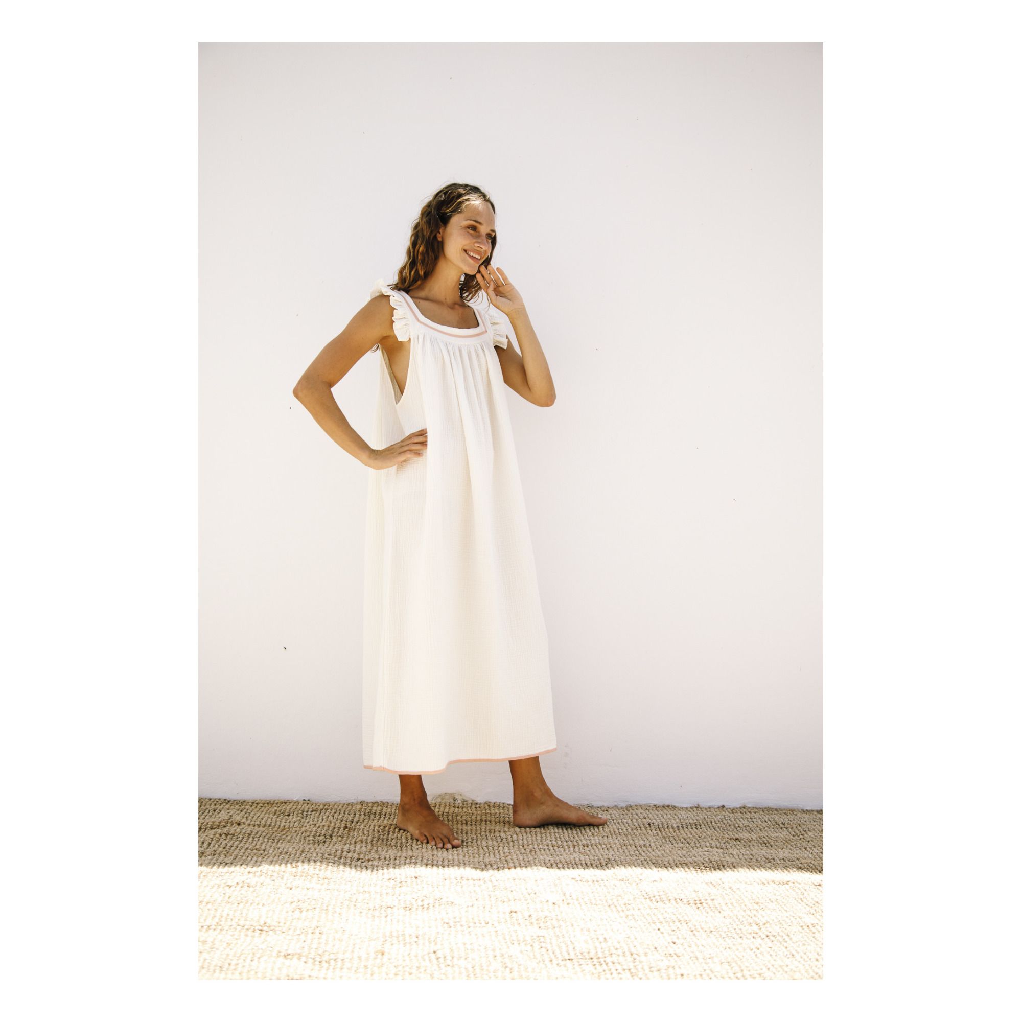 Organic Cotton Nightgown Women's Collection Ecru Liilu