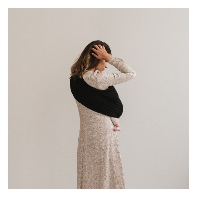 Sciarpa-fascia in cotone bio | Nero