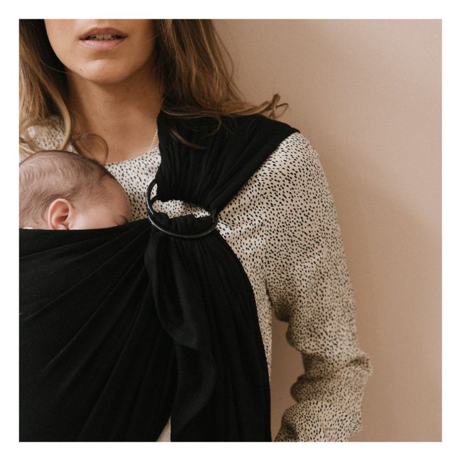 Sciarpa-fascia in cotone bio | Nero