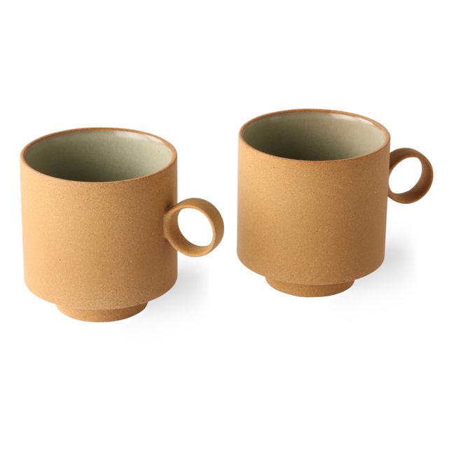 Ceramic Mugs - Set of 2 Ochre