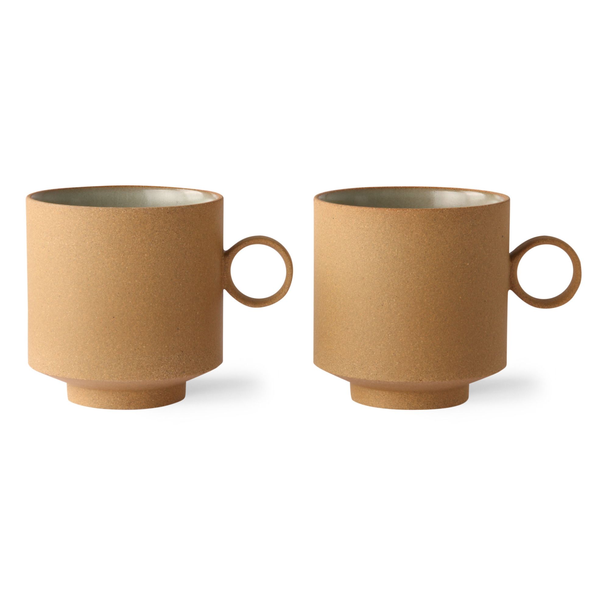 Mug en céramique - Set de 2 Ocre- Image produit n°1